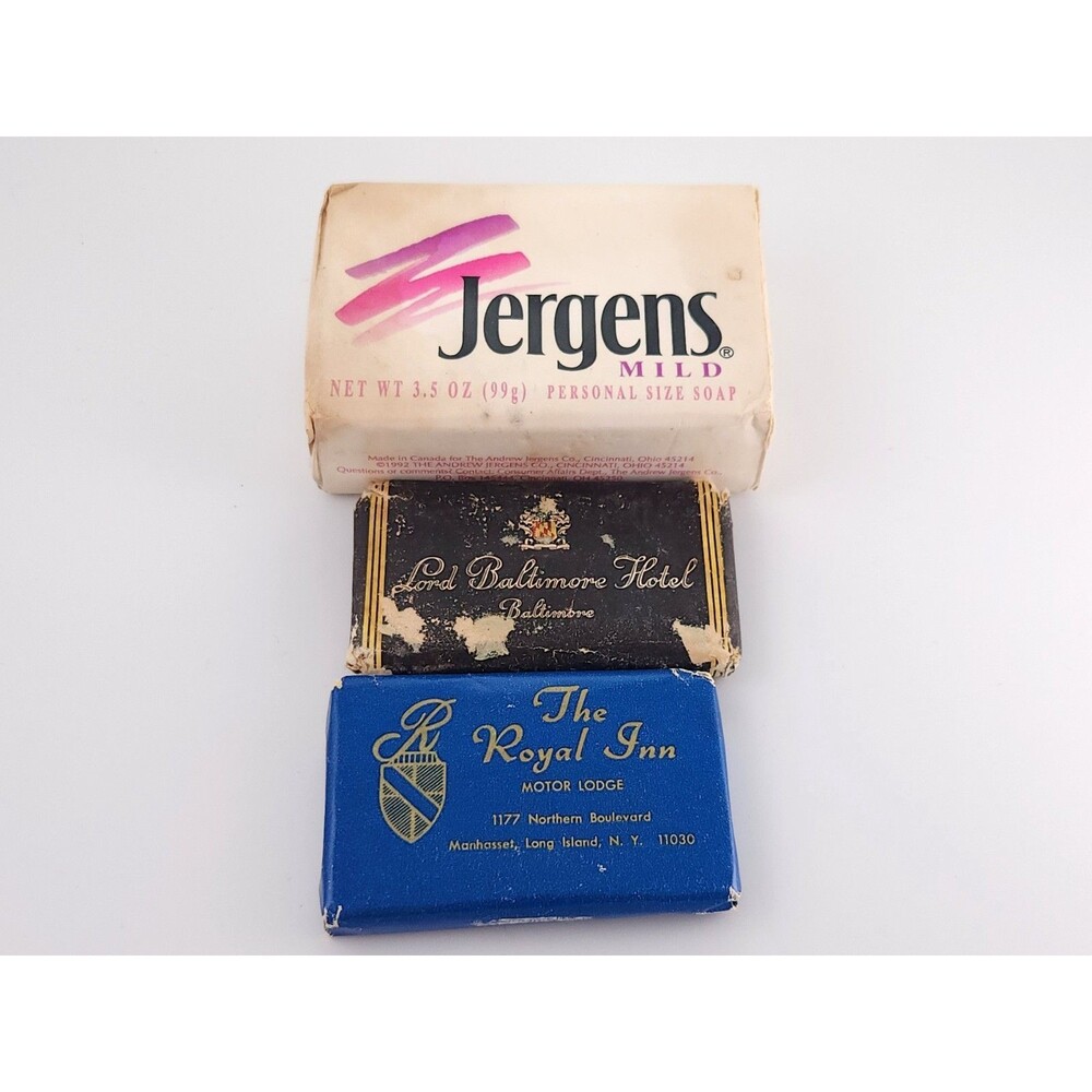 Vintage Hotel Soap Lot 3 Lord Baltimore Royal Inn Long Island Jergens 1992 NOS